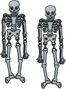 Halloween Glow-In-The-Dark Skeleton Earrings