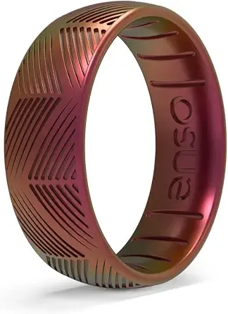 Enso Rings Classic Legend Silicone Ring - Made In The Usa - An Ultra Comfortable, Breathable, And Safe Silicone Ring - Men'S And Women'S Silicone Wedding Ring
