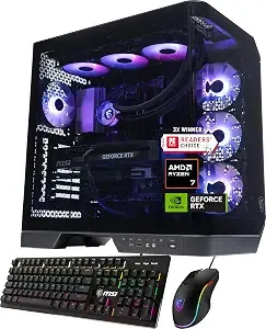 Msi Vision Zs Gaming Desktop, Ryzen 7 9800x3d, Rtx 5070, 32gb ddr5, 2tb Ssd