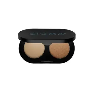 Sigma Beauty Color + Shape Brow Powder Duo - Eye Brow Palette For Natural, Defined Brows - Dark & Light Brow Powder To Tint & Highlight - Vegan, Paraban Free, Sulfate Free Mirror Included - Light