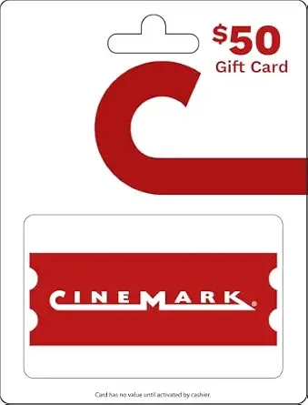 Cinemark Theatres Physical Gift Card - $50