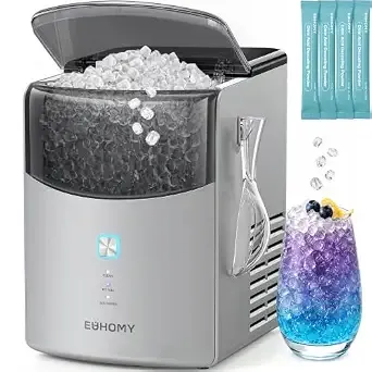 Euhomy Countertop Nugget Ice Maker, 35lbs Daily Sonic Crushed Ice Machine