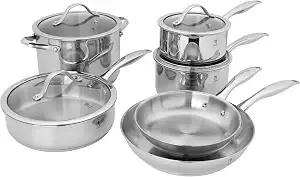 Henckels Aragon 10-Pc Stainless Steel Cookware Set