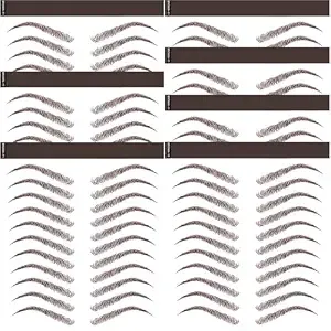 4d Eyebrow Tattoo 7 Sheets Chocolate brown11 77 Pairs! Waterproof Imitation Fake Eyebrows (Only For People Without Eyebrows)