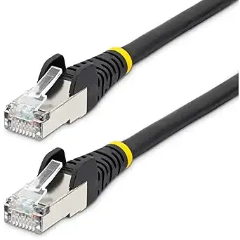 Startech 25ft cat6a Snagless Ethernet Cable, S/Ftp, 100w Poe, Lszh, Black