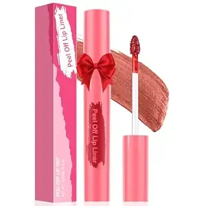 Matte Peel-Off Lip Stain, Transfer Resistant Long Wear Tattoo Lip Color, Portable Single Pack Rose Shade Lip Makeup Gift For Women (Coral Red, 1 Count(Pack Of 1))