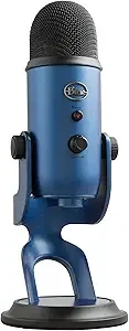 Logitech Creators Blue Yeti Usb Microphone For Pc, Mac, Gaming, Streaming, Podcasting, Studio And Computer Condenser Mic With Blue Vo!Ce Effects, 4 Pickup Patterns, Plug And Play - Midnight Blue