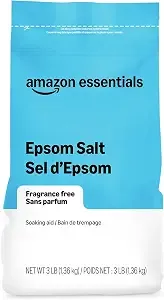 Amazon Essentials Epsom Salt Soak, Magnesium Sulfate Usp, 3 Pound, 1-Pack (Previously Amazon Basics)