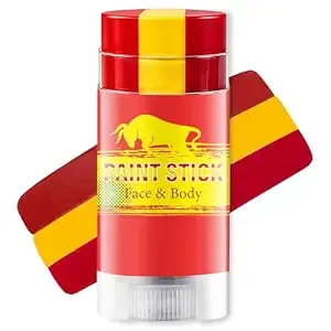 Red Yellow And Red Spain Face Paint Stick For Sports And Games