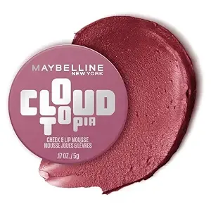 Maybelline Cloudtopia Blush For Cheeks And Lip Mousse, Ultra-Vivid, Pigmented Formula For Up To 14hr Of Blush And Lip Makeup Color, Twilight Berry, 1 Count