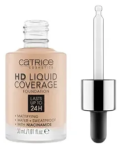 Catrice Hd Liquid Coverage Foundation, 24hr Wear (030 - Sand Beige)