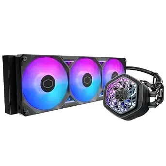 Cooler Master Atmos Ii 360 Vrm Aio Liquid Cpu Cooler, Vrm Fan, Argb