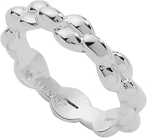 Alex And Ani Puffy Frozen Chain Ring, Shiny Silver