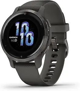 Garmin Venu 2s, Smaller-Sized Gps Smartwatch With Advanced Health Monitoring And Fitness Features, Slate Bezel With Graphite Case And Silicone Band, (010-02429-00) (Renewed)