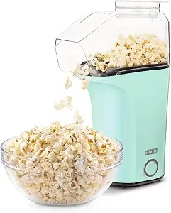 Dash Fresh Pop Popcorn Maker, Electric Hot Air Popper, 16-Cup, Aqua