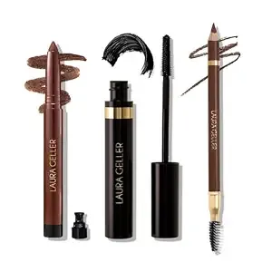 Laura Geller Laura'S Three E'S Kit (Kajal Eyeliner, Kajal Mascara, & Bravo Brows) - Dark Brown