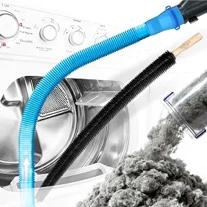 Holikme Dryer Vent Cleaner Kit, Vacuum Hose Attachment, 2-Piece, Blue