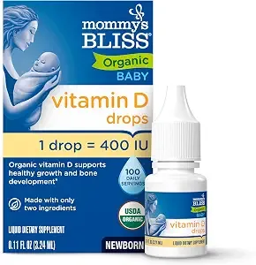 Mommy'S Bliss Organic Baby Vitamin D Drops, No Artificial Color, 0.11 Fl Oz