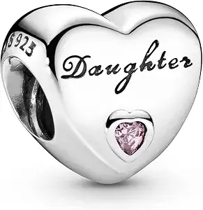 Pandora Jewelry Daughter'S Love Cubic Zirconia Charm In Sterling Silver