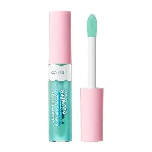 Covergirl Clean Fresh Yummy Plumper Lip Gloss, 800 Minter Is Coming, Plumper Gloss, Shiny, Vegan Formula, Easy To Apply, Minty Flavor, 0.33oz