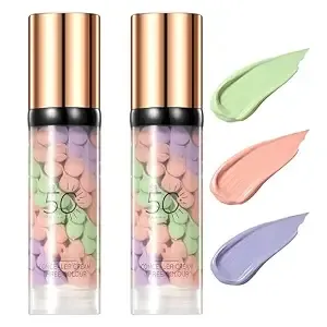 2pcs 3 In 1 Primer For Face Before Makeup, Sunscreen Isolation Cream Spf 50