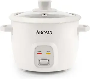 Aroma Housewares 4-Cups (Cooked) / 1qt. Rice & Grain Cooker (Arc-302ng), White