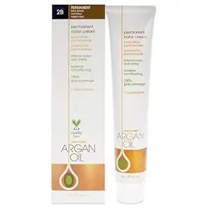 One 'N Only Permanent Hair Color - Permanent Hair Dye Made With Argan Oil - Delivers Rich, Accurate Tones With Gray Coverage - Improves Moisture & Elasticity - 2b Blue Black (3 Oz)