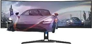 Lenovo Legion r45w-30 Gaming Monitor, 44.5” 32:9 Curved, Dualqhd Resolution, 170hz Refresh, 1ms Mprt, Amd Freesync Premium Pro, hdr400, Kvm, Usb-C, rj45, Lift/Tilt/Swivel Stand, 450 Nits, Black
