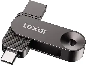 Lexar 256gb Dual Drive d500 External Ssd, 400mb/S Read, Usb-C/A Usb 3.2