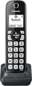 Panasonic Cordless Phone Handset Accessory Compatible With Kx-tgd66x Series Cordless Phone Systems - Kx-tgda66m (Metallic Black)