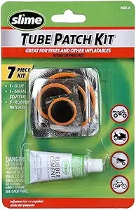Slime 1022-A Tube Rubber Patch Kit, For Bikes And Other Inflatables, Contains, 5 Patches, Scuffer And Glue