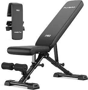 Flybird wb5 Weight Bench, Astm-Certified 800lbs Adjustable Weight Bench Workout Bench Foldable For Home Gym, 90° To -30° Fid And 30in Extended Backrest For Bench Press Strength Training Exercise