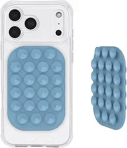 Case-Mate Double-Sided Suction Cup Phone Mount - Sticky Phone Grip - Blue