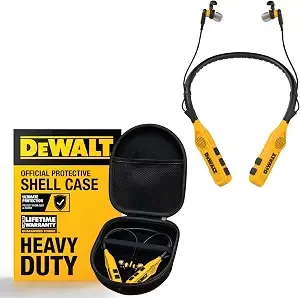 Dewalt 2-In-1 Neckband Bluetooth Headphones + Eva Hard Case