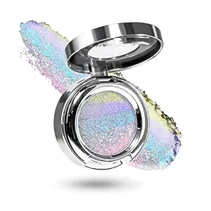Charmacy Multichrome Glitter Highlighter Makeup Palette, Shimmer Cream Contour Face Brightening Illuminator Hybrid Chameleon Highlighter, Long Lasting, Cruetly-Free (#703)