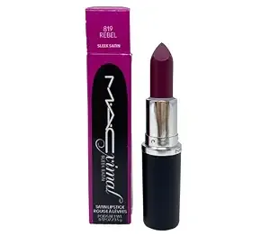Mac Cosmetics M.A.Cximal Sleek Satin Lipstick - 819 Rebel (Midtonal Cream Plum) 0.12 Oz / 3.5g