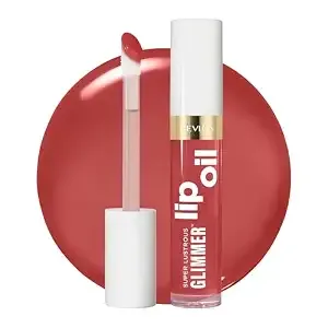 Revlon Super Lustrous Glimmer Lip Oil, 008 Just Toasty, 0.13 Fl Oz