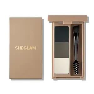 Sheglam Puff Brow Palette Eyebrow Powder Waterproof Long Lasting Eyebrow Filler Contour-Charcoal
