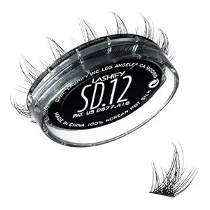 Lashify Stardust 12mm Gossamer Diy Eyelash Extensions Refill, The Multi-Length Multi Layered Lash, Thin Fibers Of The Classic "C" Style, Black, Easy False Lashes