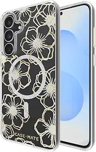 Case-Mate Samsung Galaxy s25 Fe Case - Magnetic Phone Case - Floral Gems