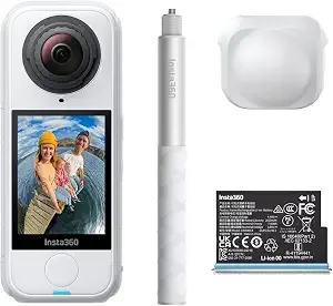 insta360 x4 Air Starter Bundle - Lightweight 165g 8k 360 Camera, Invisible Selfie Stick, Replaceable Lenses, Shoot First & Frame Later, Built-In Wind Guard, Flowstate Stabilization, Ai-Powered App