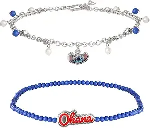 Disney Womens Stitch Anklets 2-Pair Set Official License (9)