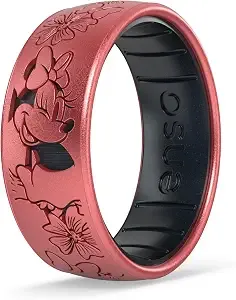 Enso Rings Disney Silicone Ring - Valentine'S Day Collection - Comfortable And Flexible Design - Mickey Mouse And Minnie Mouse