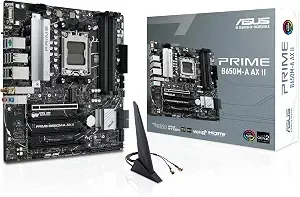 Asus Prime b650m-A Ax Ii Amd b650 am5 Ryzen™ Desktop 9000 8000 & 7000 Micro-Atx Matx Motherboard, ddr5, Pcie 5.0 M.2, 2.5gb Lan, Wi-Fi 6, Displayport, Hdmi®, Usb 3.2, Usb 3.2 Type-C®, Bios Flashback™