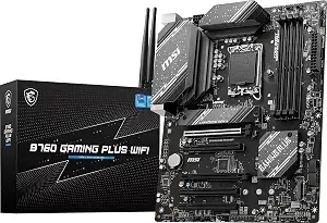 Msi b760 Gaming Plus Wifi Gaming Motherboard (ddr5 Memory Only) For 12th/13th/14th Gen Intel Processors, Lga 1700, Pcie 4.0, M.2, 2.5gbps Lan, Usb 3.2 gen2, Hdmi/Dp, Wi-Fi 6e, Bluetooth 5.3, Atx