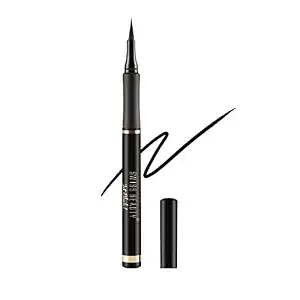 Swiss Beauty Waterproof And Long Wearing Bold Felt Tip Pen Glossy Eyeliner - Smudge Proof Eye Makeup - Quick Drying - Black, 1.2ml