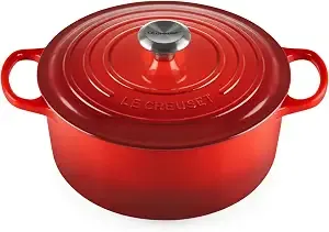 Le Creuset Enameled Cast Iron Round Dutch Oven, 5.5 Qt., Cerise