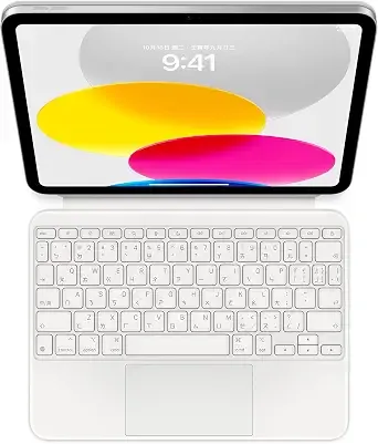 Apple Magic Keyboard Folio: Ipad Keyboard And Case For Ipad (10th Generation), Detachable Two-Piece Design That Attaches Magnetically, Built-In Trackpad, Chinese (Zhuyin) – White
