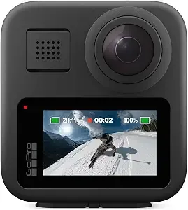 Gopro Max — Waterproof 360 + Traditional Action Camera With Touch Screen Spherical 5.6k30 Hd Video 16.6mp 360 Photos 1080p Live Streaming Stabilization