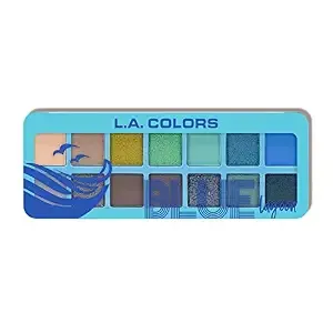 L.A. Colors 14 Color Eyeshadow Palette, Blue Lagoon (Blue) ces439